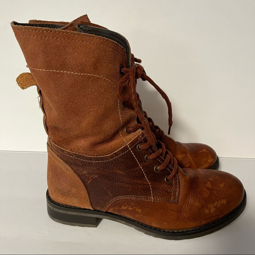 Bos. & Co. Brown Leather Massey Lace-up Boots Sz 39